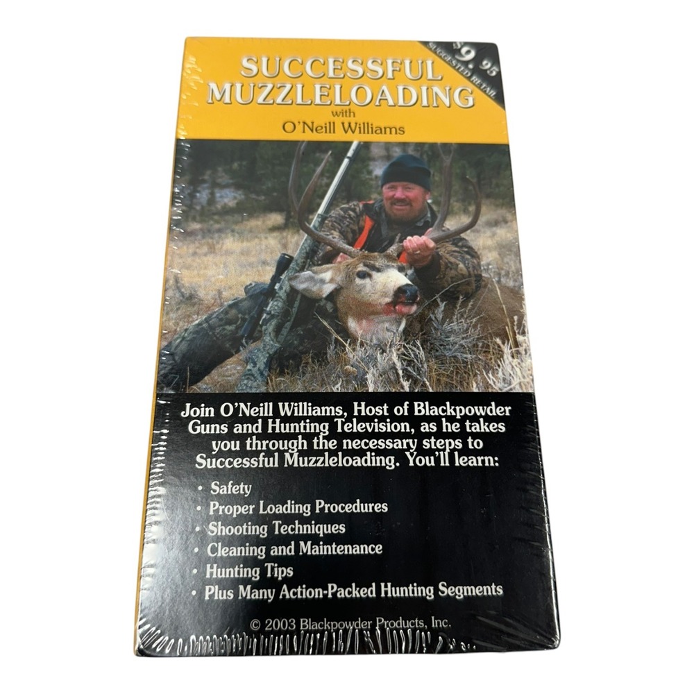 NEWSuccessful Muzzleloading with O'Neill Williams VHS 2003 Hunting Instructional